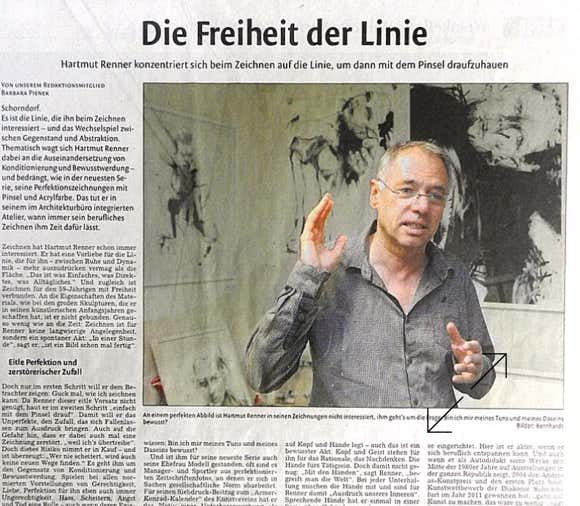 hartmut renner, die freiheit der linie, 2014